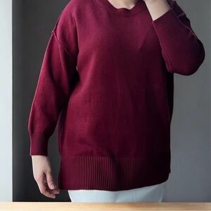 Philosophy Deep Red Knit Top